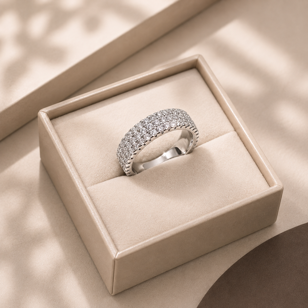 Triple Row Pavé Statement Band