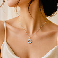 Pavé Eternity Circle Pendant