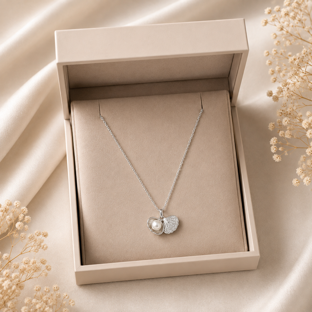 Pavé Pearl Shell Pendant