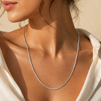 Minimalist Silver Snake Chain